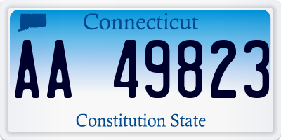 CT license plate AA49823