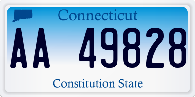 CT license plate AA49828