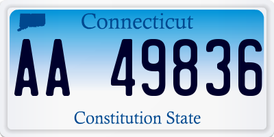 CT license plate AA49836