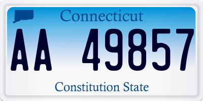 CT license plate AA49857