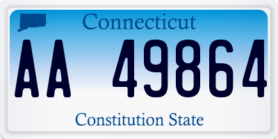 CT license plate AA49864