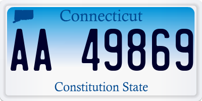 CT license plate AA49869