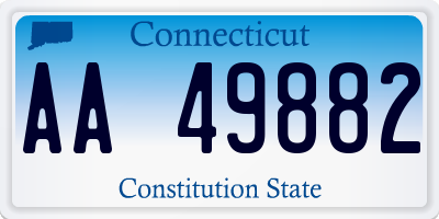 CT license plate AA49882