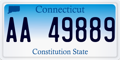 CT license plate AA49889