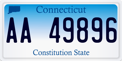 CT license plate AA49896