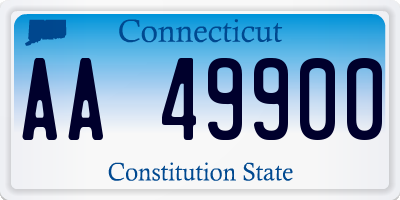 CT license plate AA49900