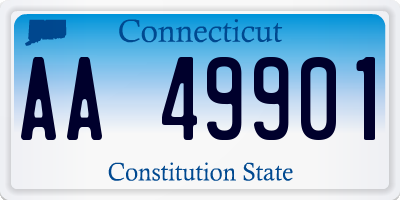 CT license plate AA49901