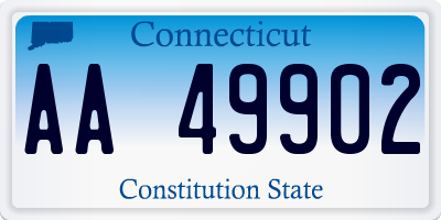 CT license plate AA49902