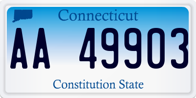 CT license plate AA49903