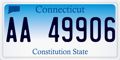 CT license plate AA49906