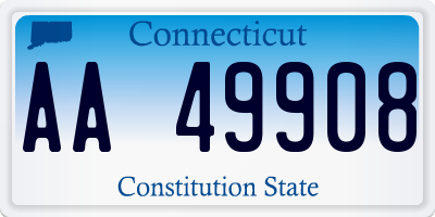 CT license plate AA49908