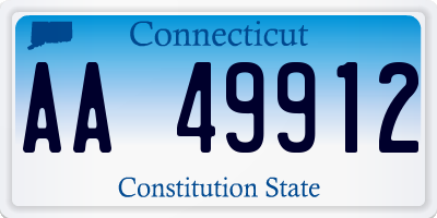 CT license plate AA49912