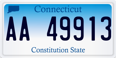 CT license plate AA49913