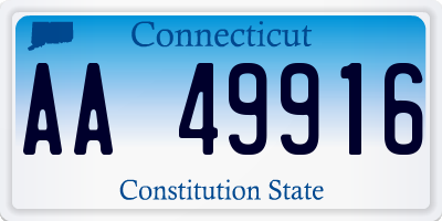 CT license plate AA49916