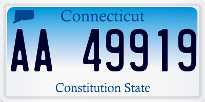 CT license plate AA49919