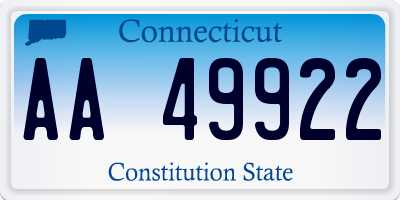 CT license plate AA49922