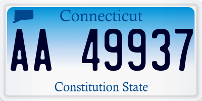 CT license plate AA49937