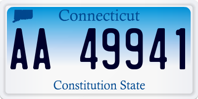 CT license plate AA49941