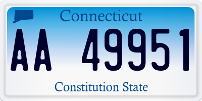 CT license plate AA49951