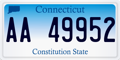 CT license plate AA49952