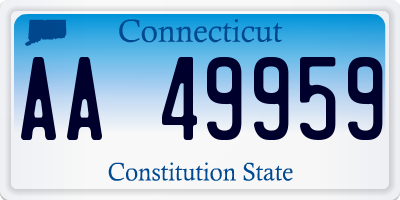 CT license plate AA49959