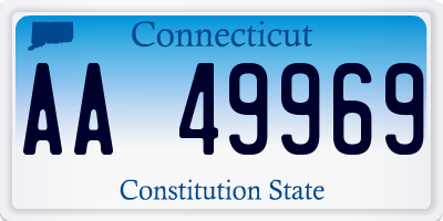 CT license plate AA49969