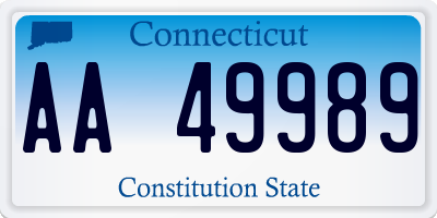 CT license plate AA49989