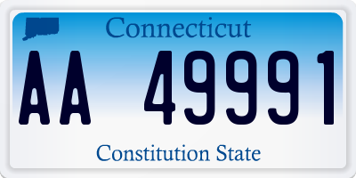 CT license plate AA49991