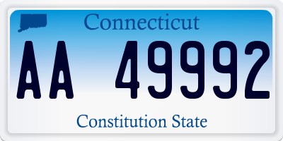 CT license plate AA49992