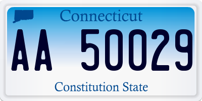 CT license plate AA50029