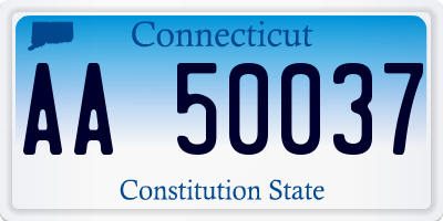 CT license plate AA50037