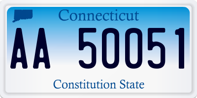 CT license plate AA50051