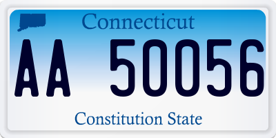 CT license plate AA50056