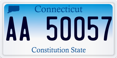 CT license plate AA50057