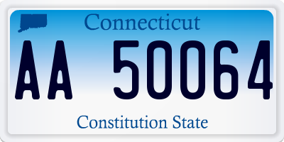 CT license plate AA50064