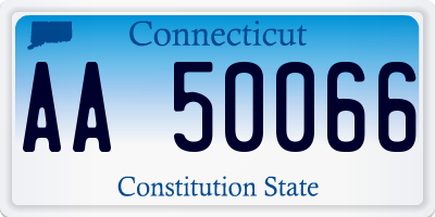 CT license plate AA50066