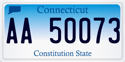 CT license plate AA50073