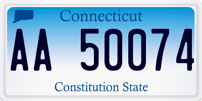 CT license plate AA50074