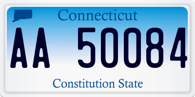 CT license plate AA50084