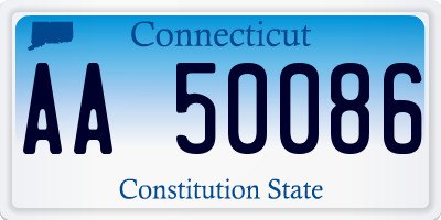 CT license plate AA50086