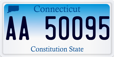 CT license plate AA50095