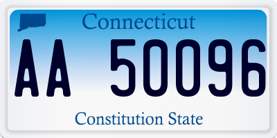 CT license plate AA50096