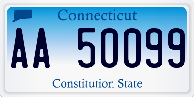 CT license plate AA50099