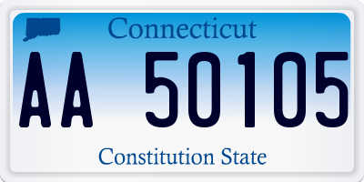 CT license plate AA50105