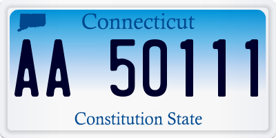 CT license plate AA50111