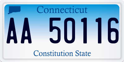 CT license plate AA50116