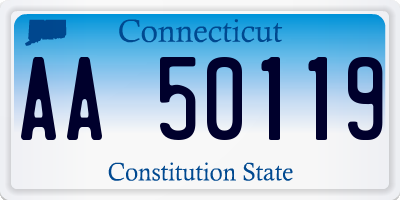 CT license plate AA50119