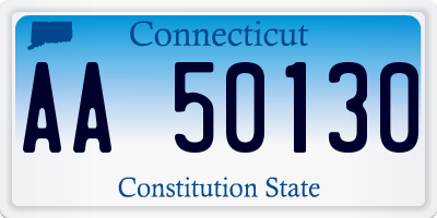 CT license plate AA50130