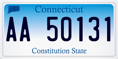 CT license plate AA50131