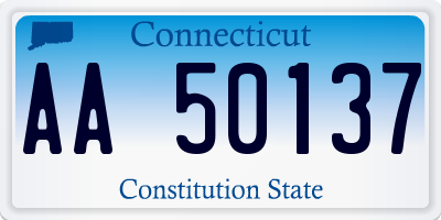 CT license plate AA50137